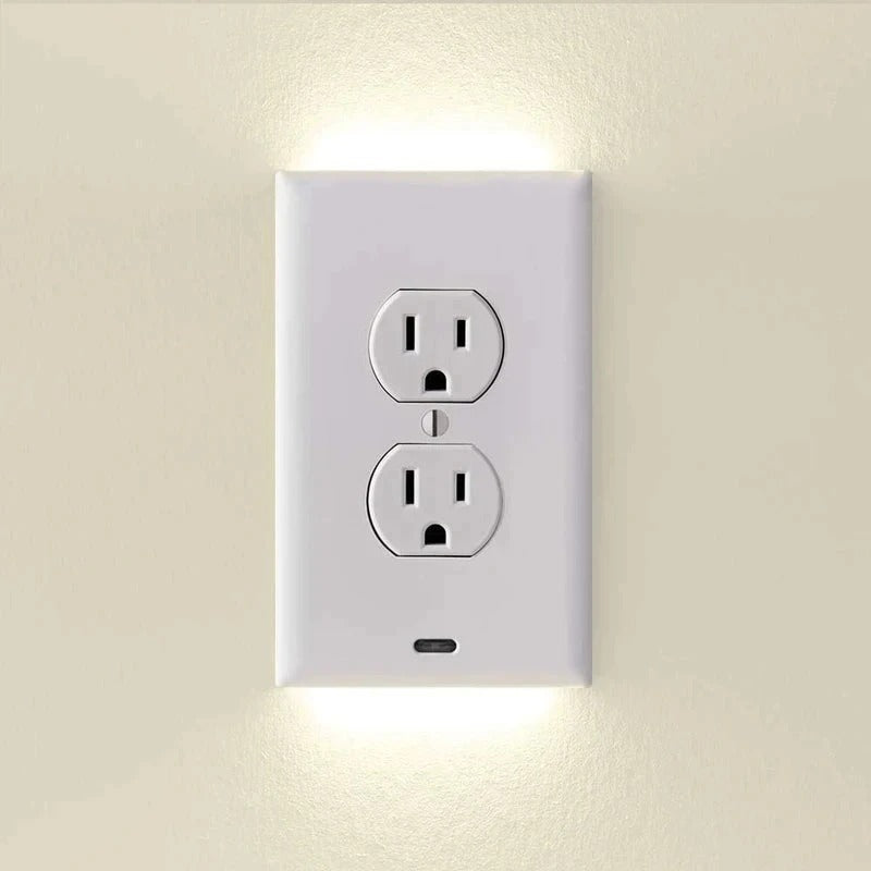 Outlet Cover with Integrated LED Night Light