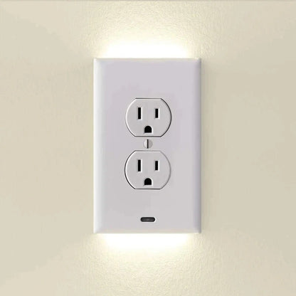 Outlet Cover with Integrated LED Night Light
