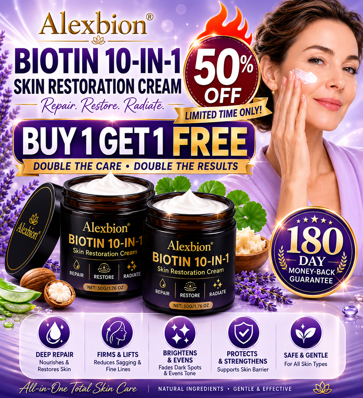Alexbion BIOTIN 10-IN-1 SKIN RESTORATION CREAM